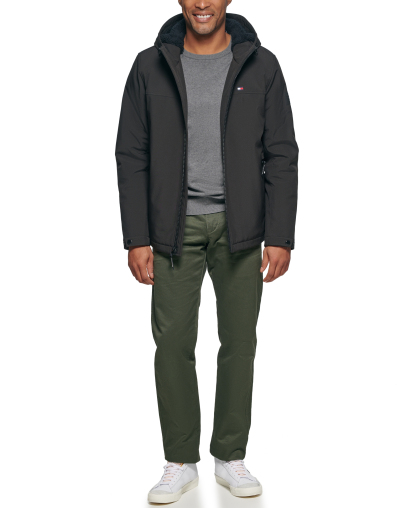 Tommy Hilfiger Men's Softshell Hooded Jacket - Black