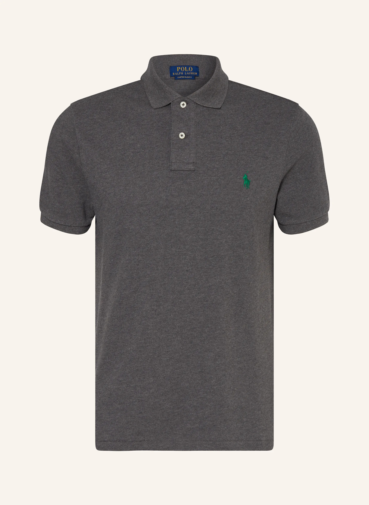 POLO RALPH LAUREN Piqué-Poloshirt Custom Slim Fit – DUNKELGRAU