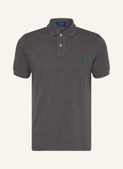 POLO RALPH LAUREN Piqué-Poloshirt Custom Slim Fit – DUNKELGRAU