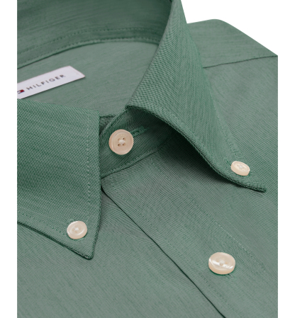 Tommy Hilfiger Men's Regular Fit Wrinkle Resistant Stretch Dress Shirt - Solid Green
