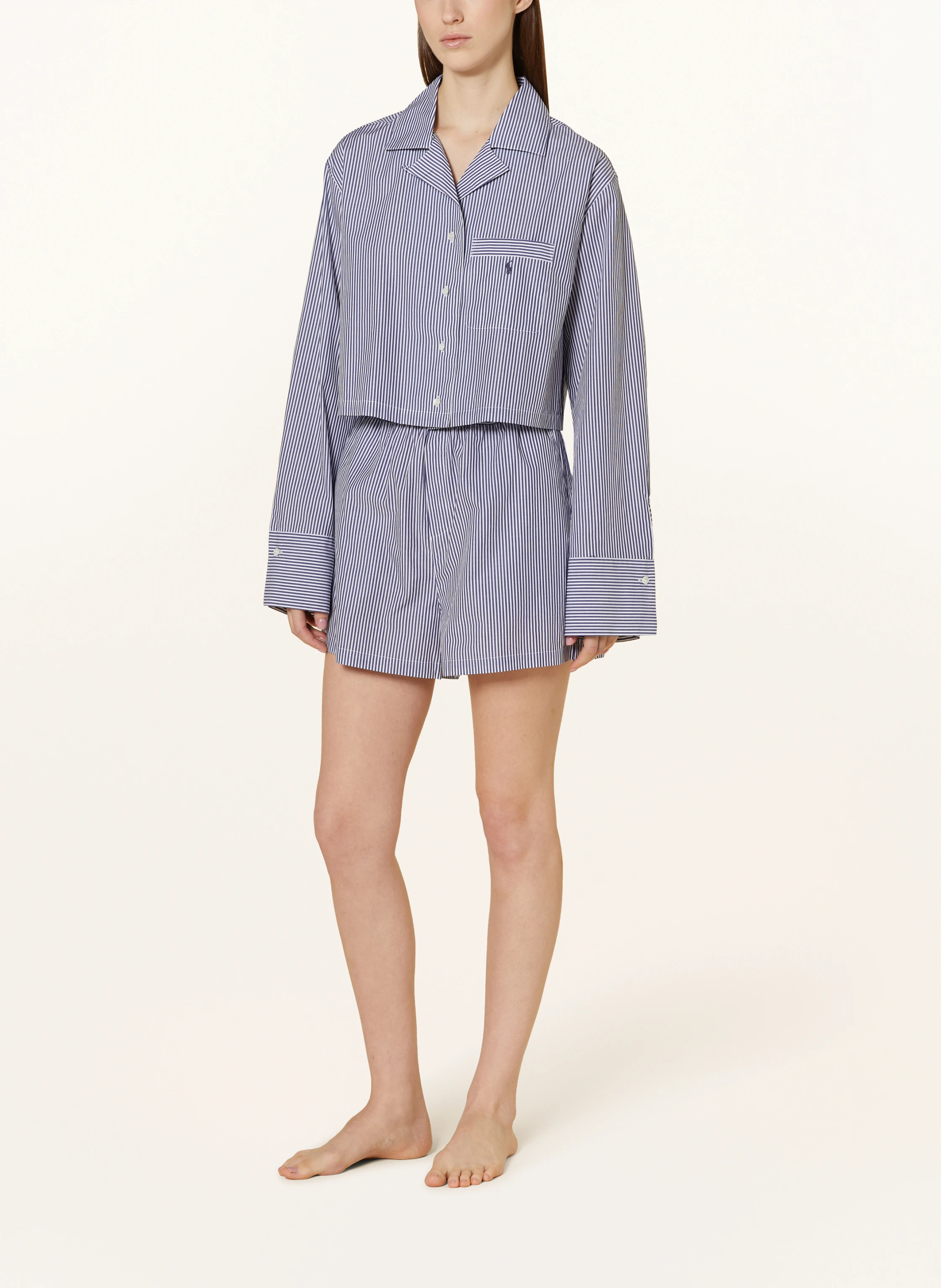 POLO RALPH LAUREN Schlafanzug – WEISS / DUNKELBLAU