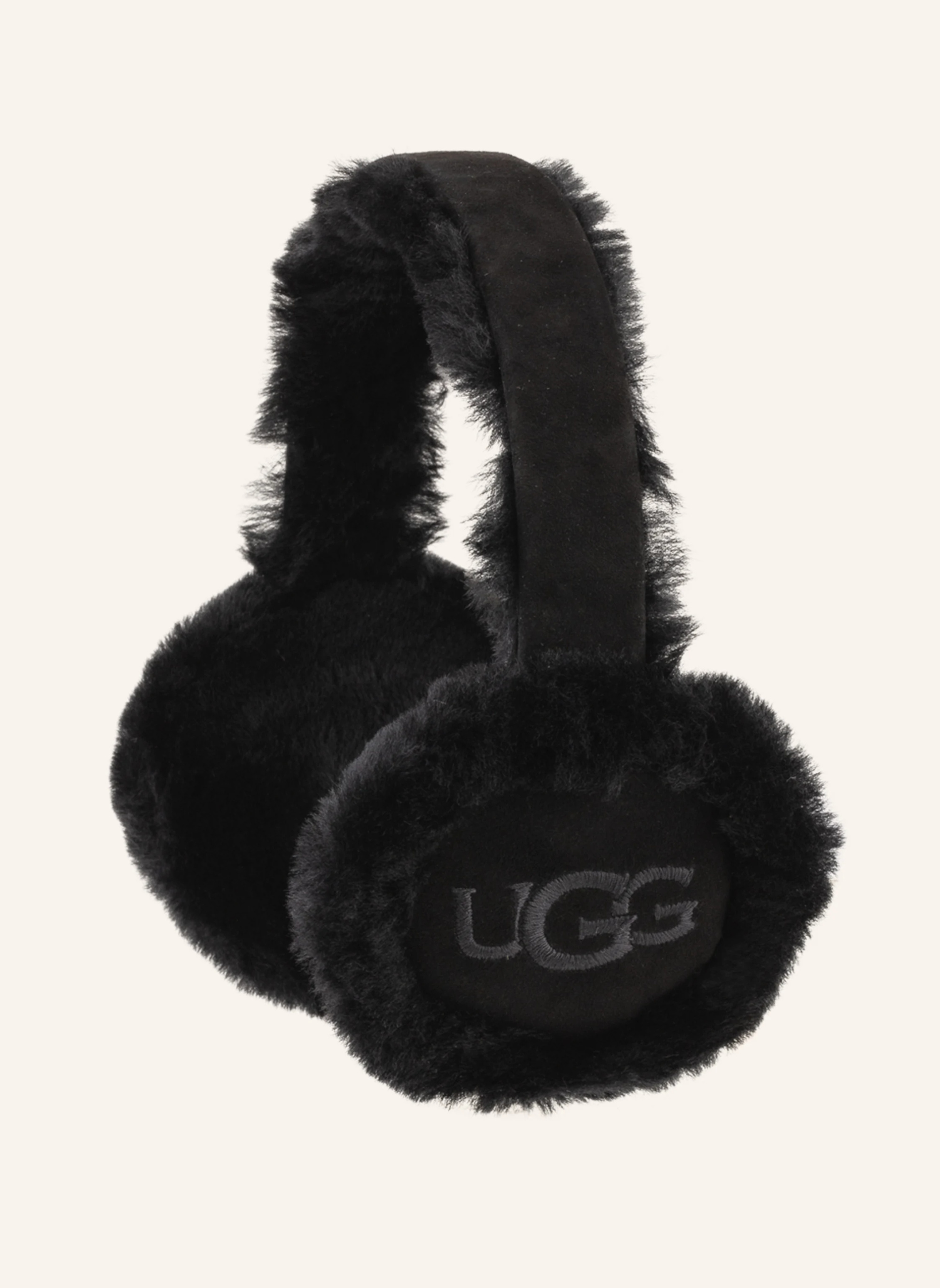 UGG Ohrenwärmer mit Echtfell – SCHWARZ