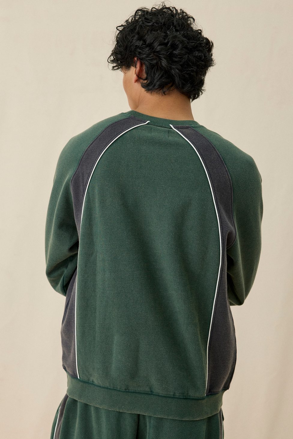 iets frans… Logo Paneled Crew Neck Sweatshirt - Green