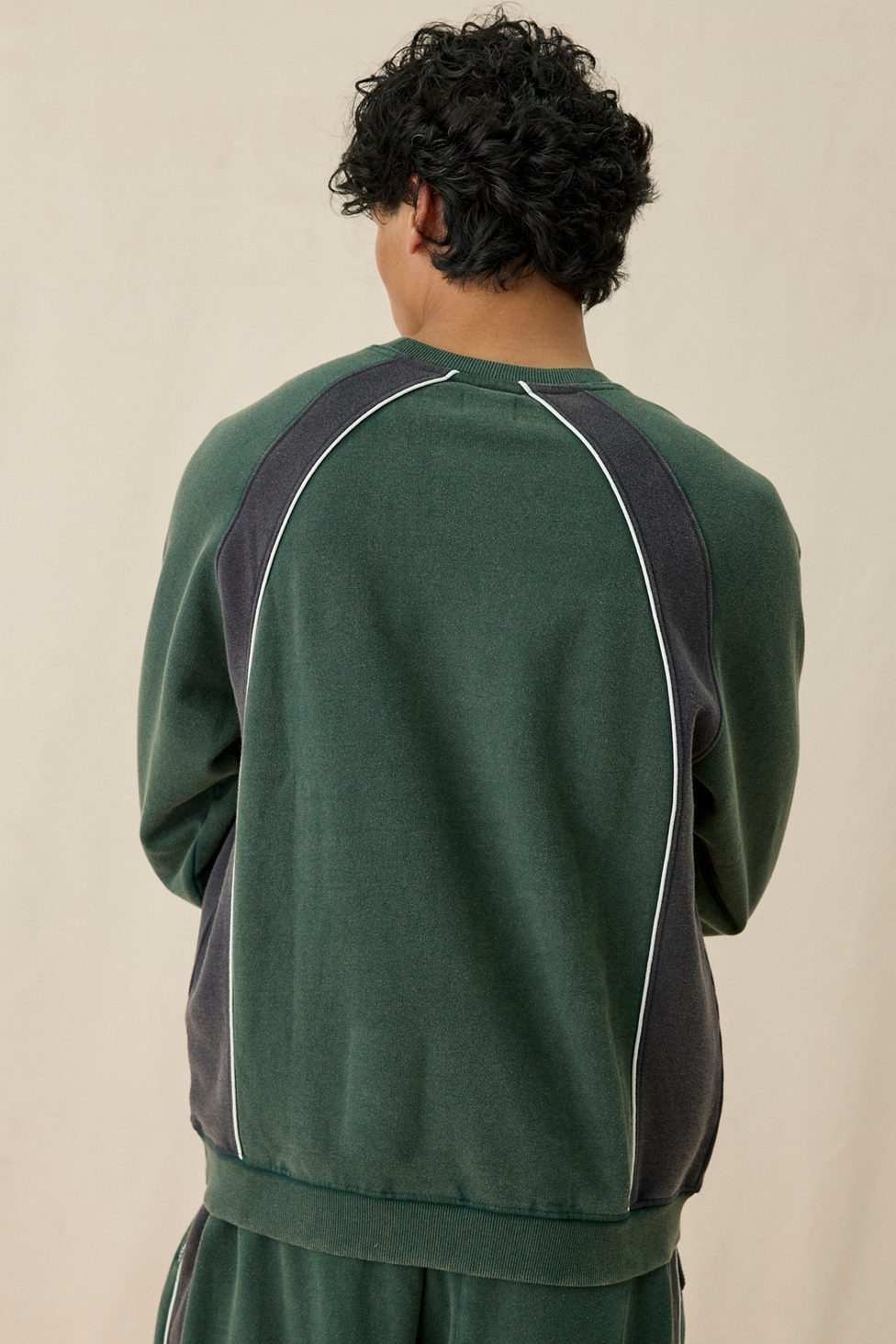 iets frans… Logo Paneled Crew Neck Sweatshirt - Green