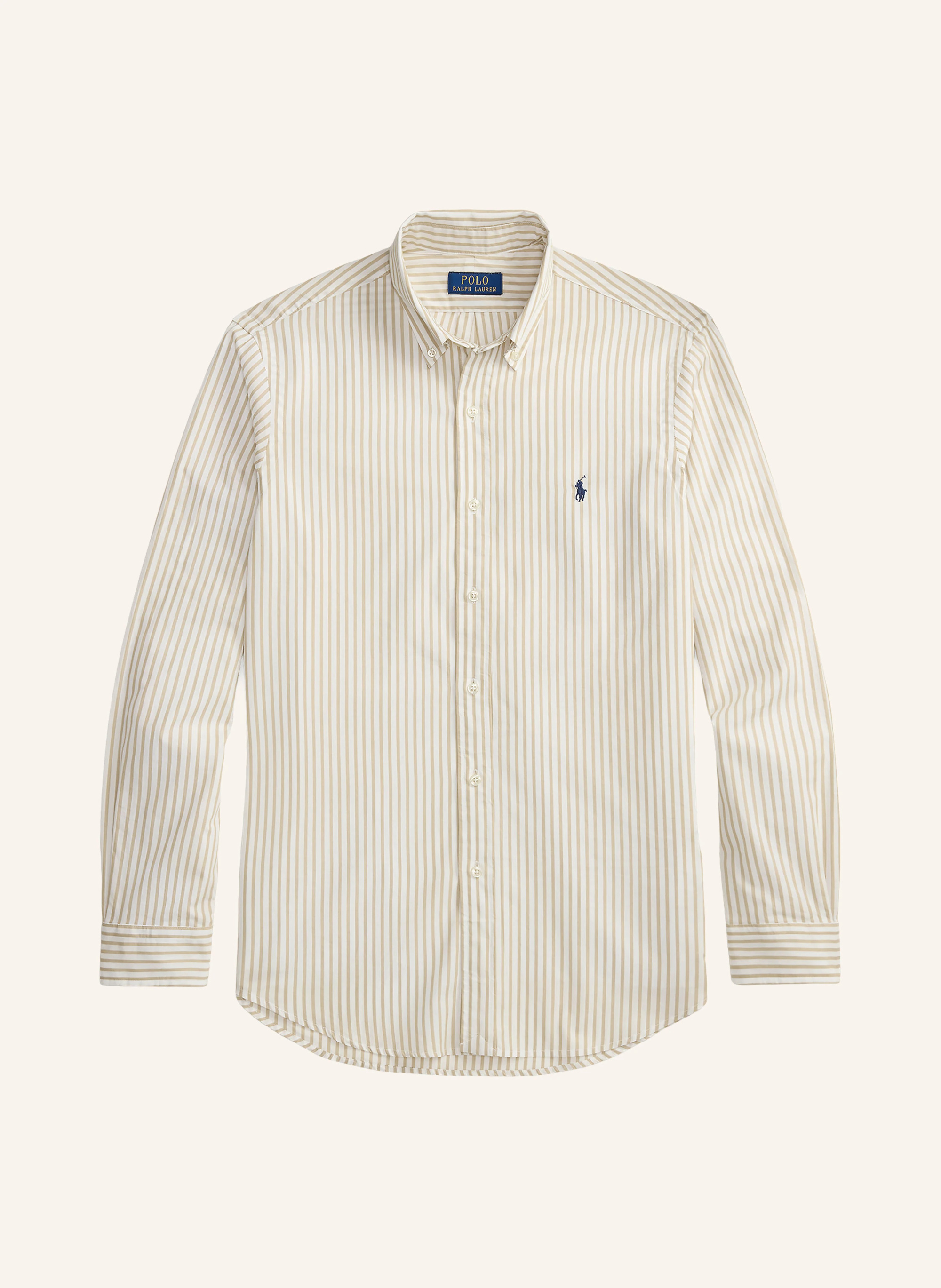 POLO RALPH LAUREN Hemd Custom Fit – BEIGE / WEISS (2)