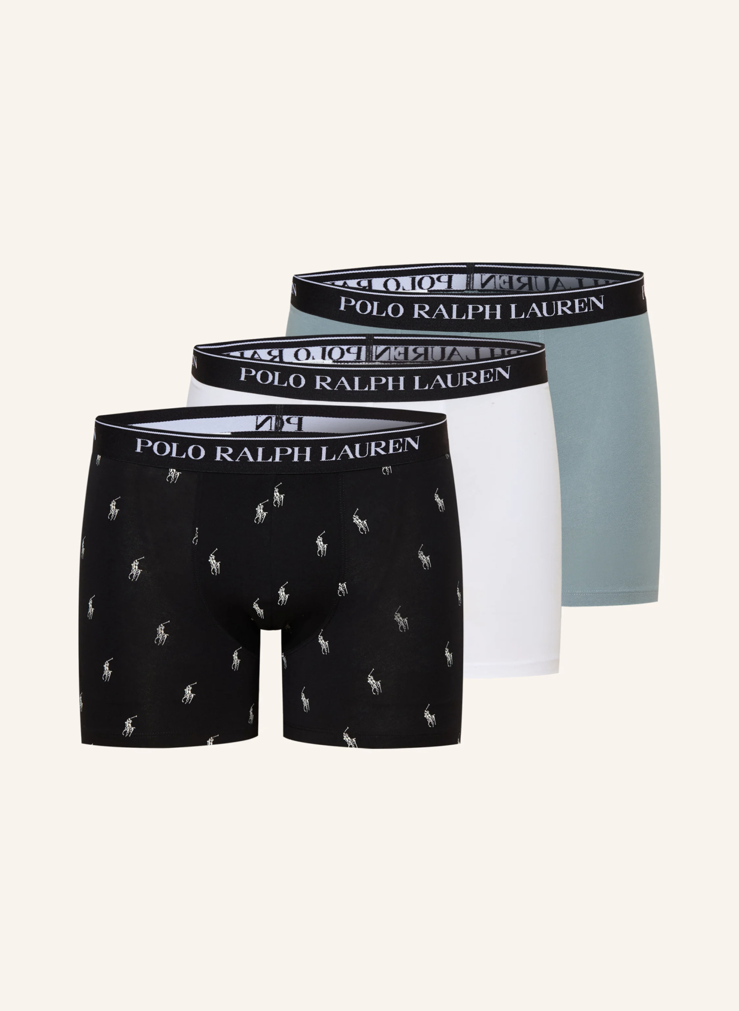 POLO RALPH LAUREN 3er-Pack Boxershorts – GRAU / WEISS / SCHWARZ