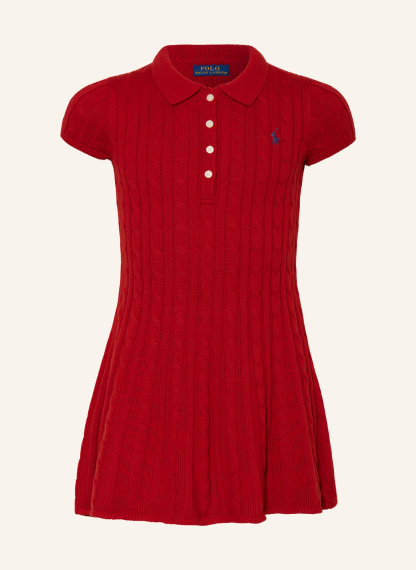 POLO RALPH LAUREN Strickkleid – DUNKELROT
