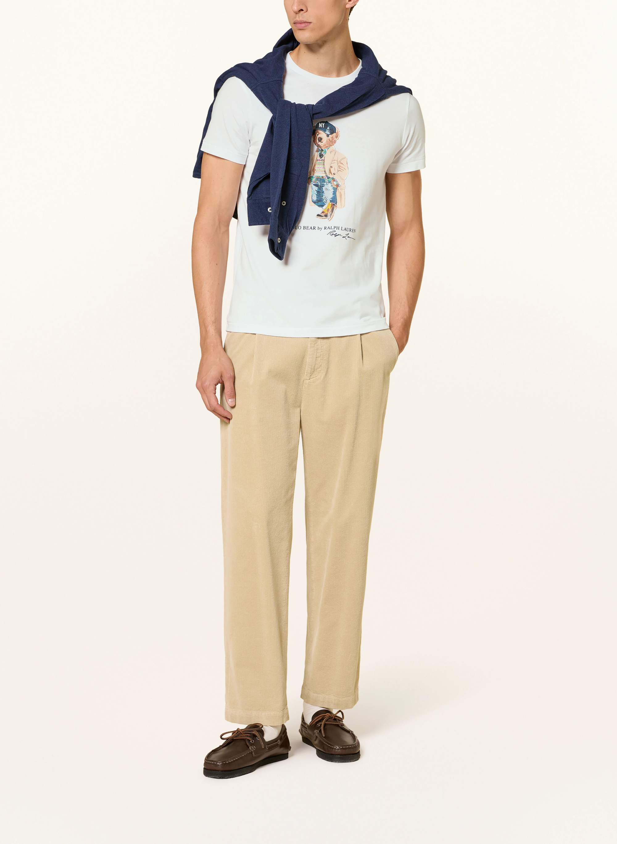 POLO RALPH LAUREN T-Shirt – WEISS / BEIGE / BLAU