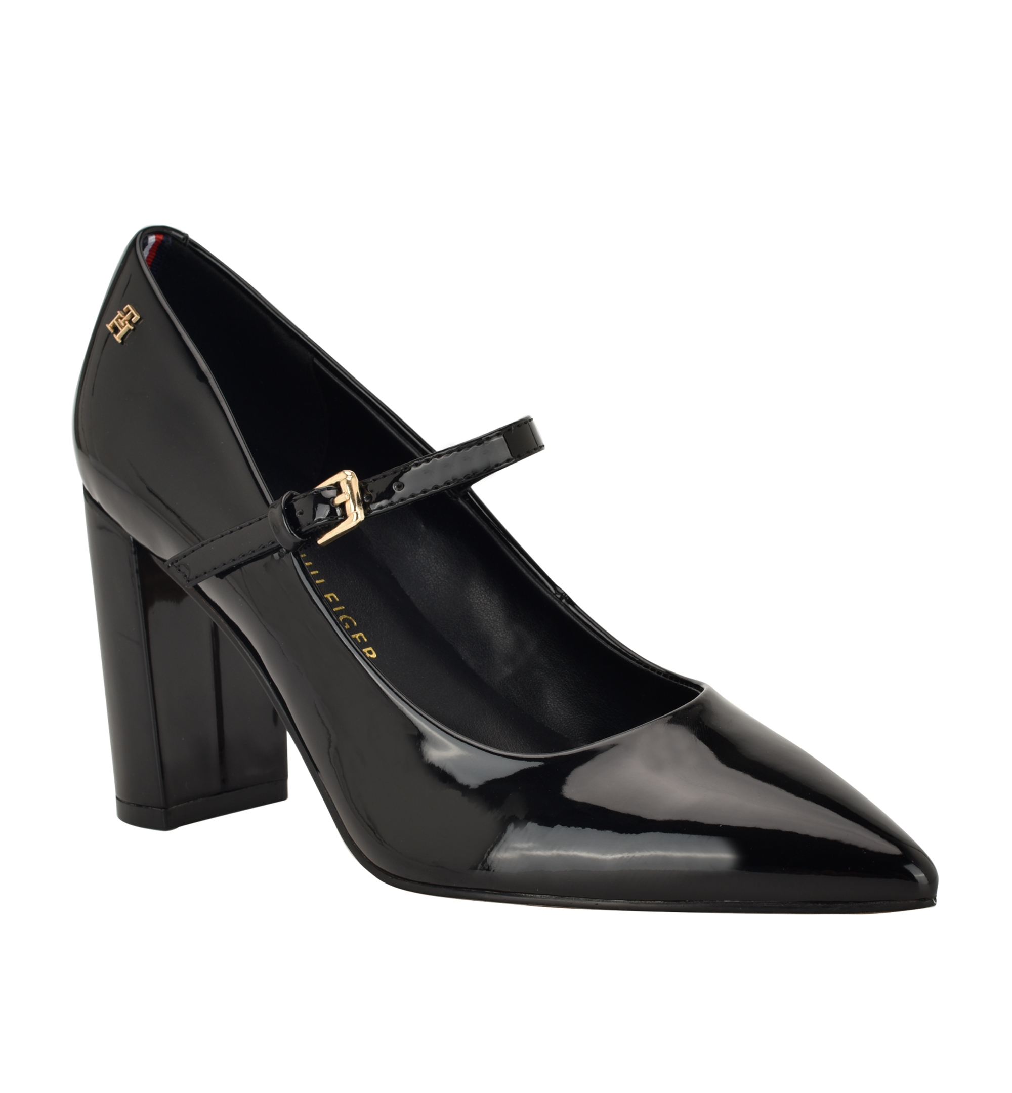 Tommy Hilfiger Women's Aveniz Mary Jane Block Heel Pump - Black