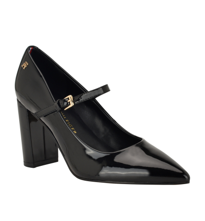Tommy Hilfiger Women's Aveniz Mary Jane Block Heel Pump - Black