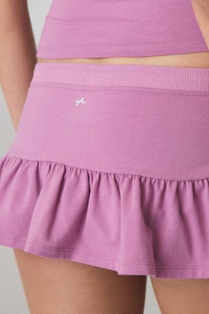 Out From Under Bec Pocket Low-Rise Mini Skort - Mauve