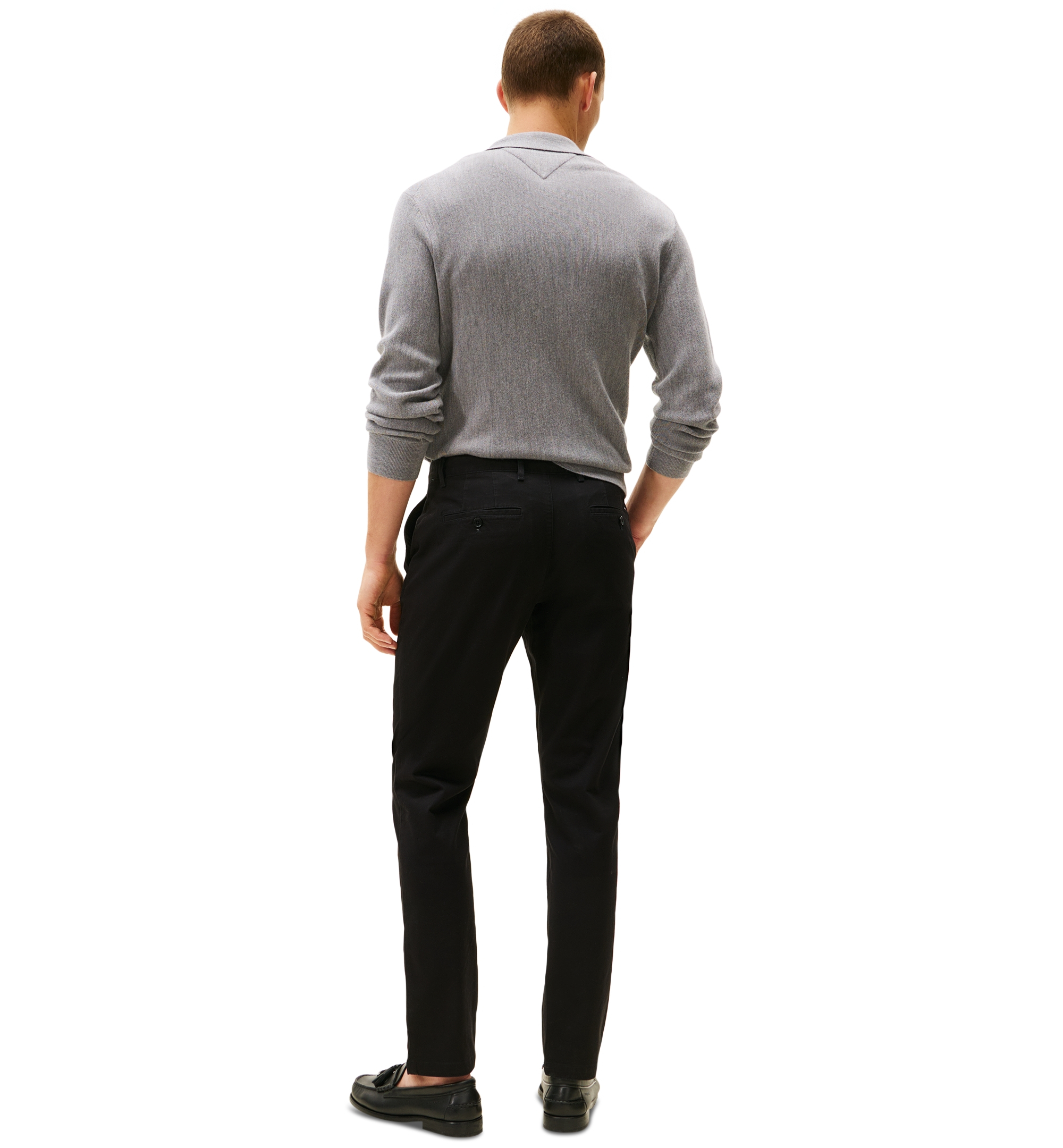 Tommy Hilfiger Men's Slim-Straight Fit Stretch Chino Pants - Black