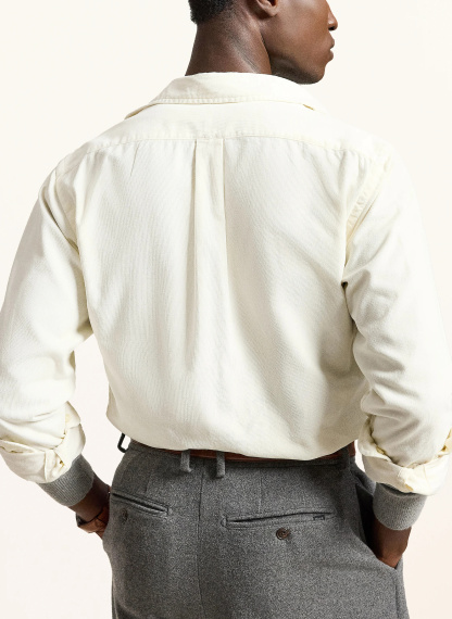 POLO RALPH LAUREN Cordhemd Custom Fit – CREME