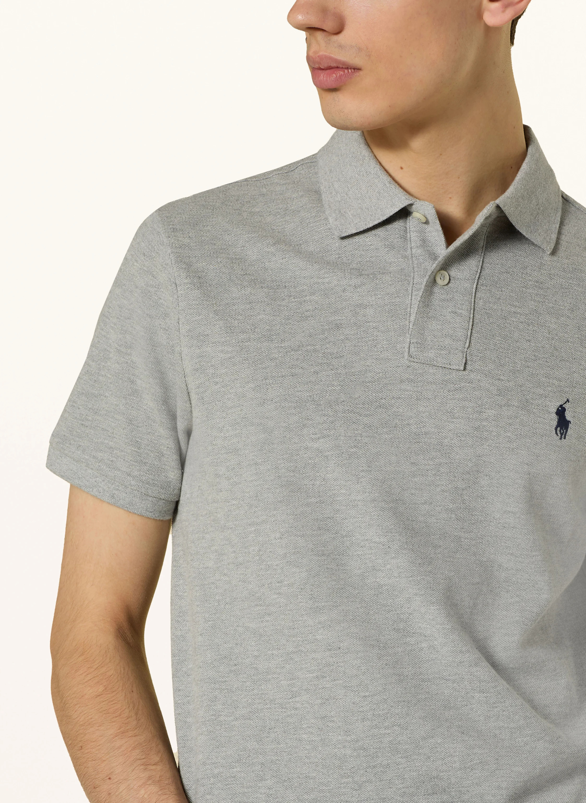 POLO RALPH LAUREN Piqué-Poloshirt Custom Slim Fit – HELLGRAU