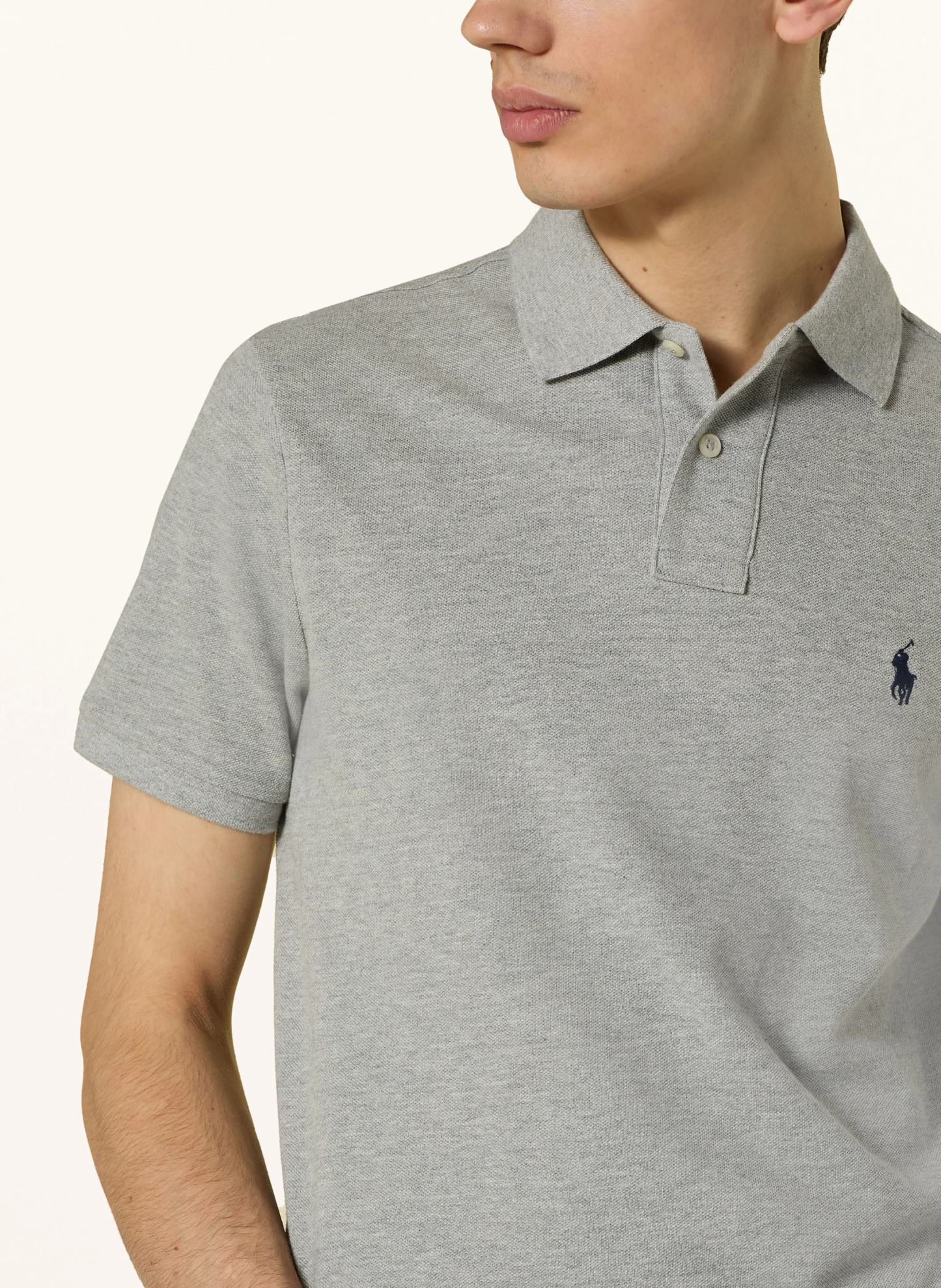 POLO RALPH LAUREN Piqué-Poloshirt Custom Slim Fit – HELLGRAU