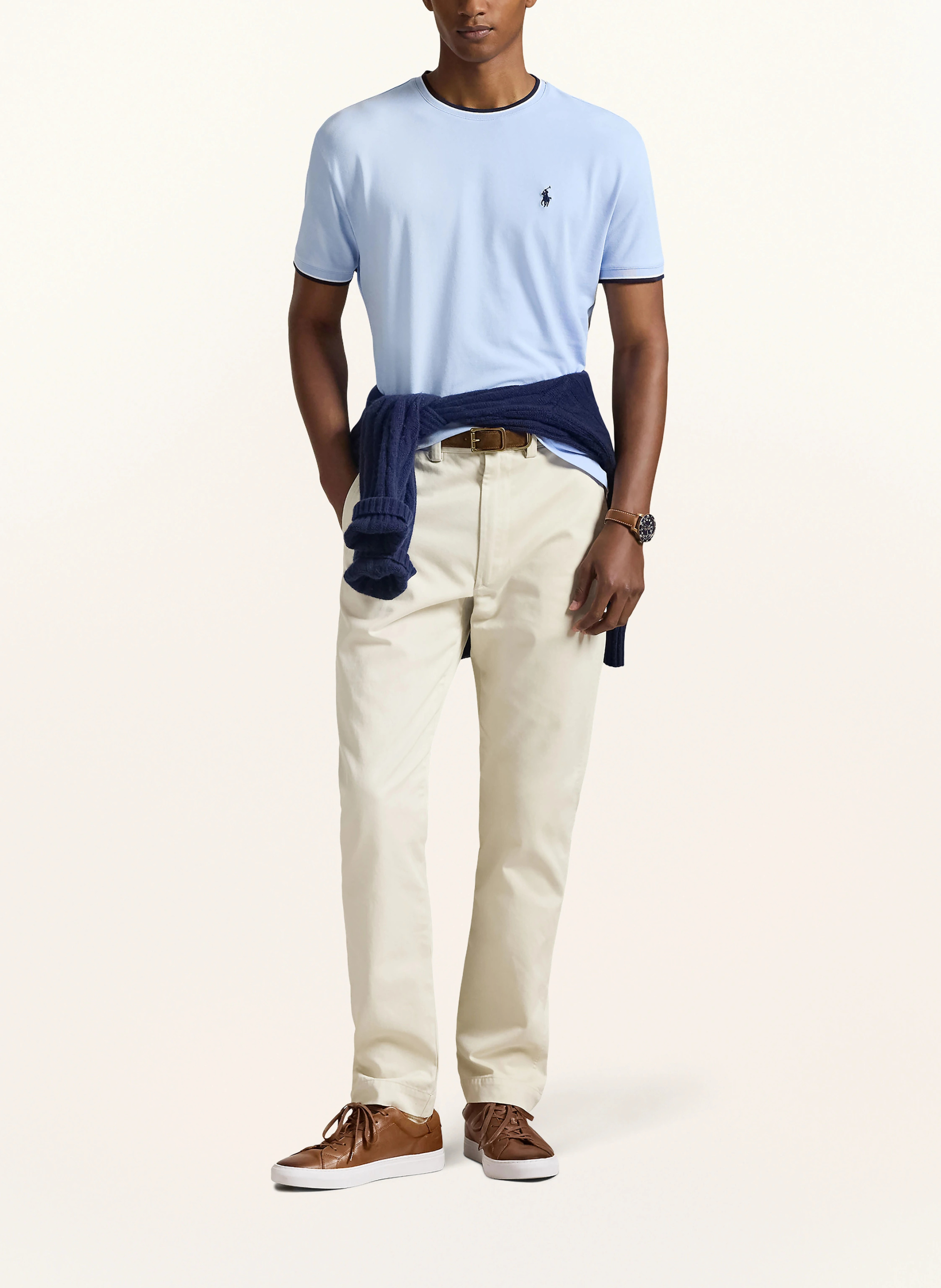 POLO RALPH LAUREN T-Shirt – HELLBLAU / DUNKELBLAU / WEISS