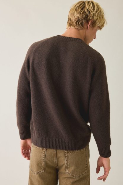 UO Core Crew Ultra-Soft Yarn Crew Neck Sweater - Brown