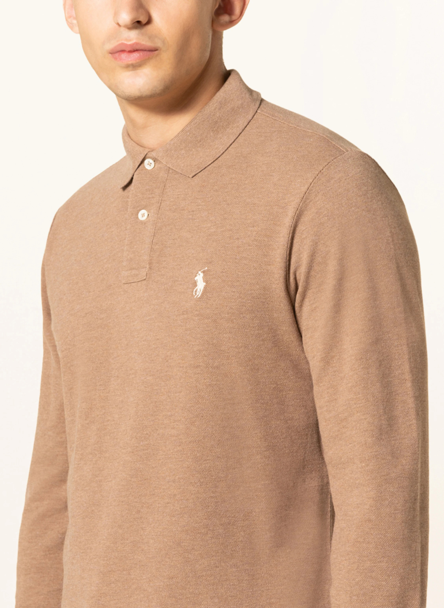 POLO RALPH LAUREN Piqué-Poloshirt Custom Slim Fit – HELLBRAUN
