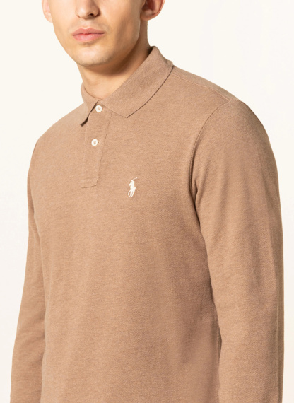 POLO RALPH LAUREN Piqué-Poloshirt Custom Slim Fit – HELLBRAUN
