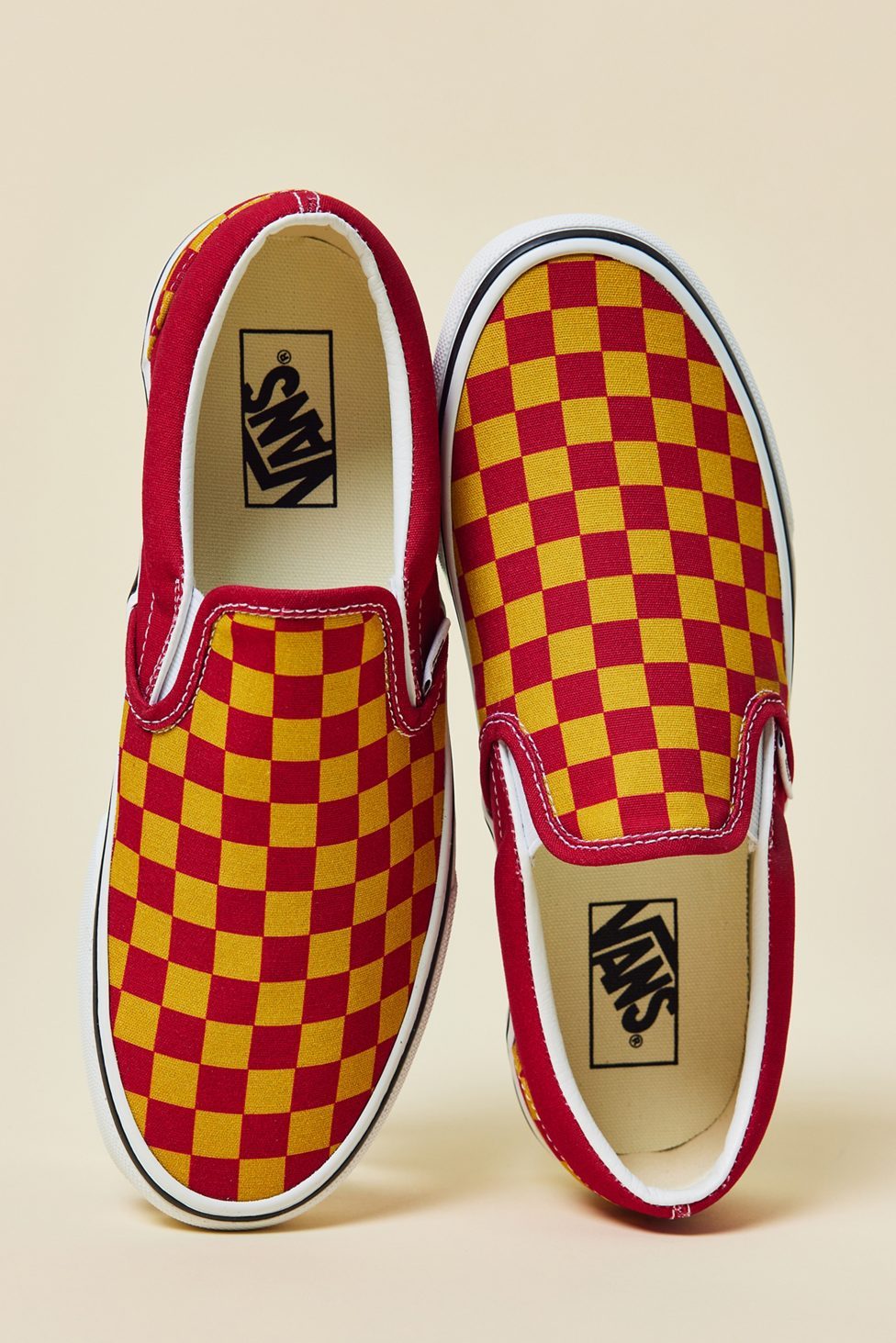 Vans Classic Checkerboard Slip-On Sneakers - Red