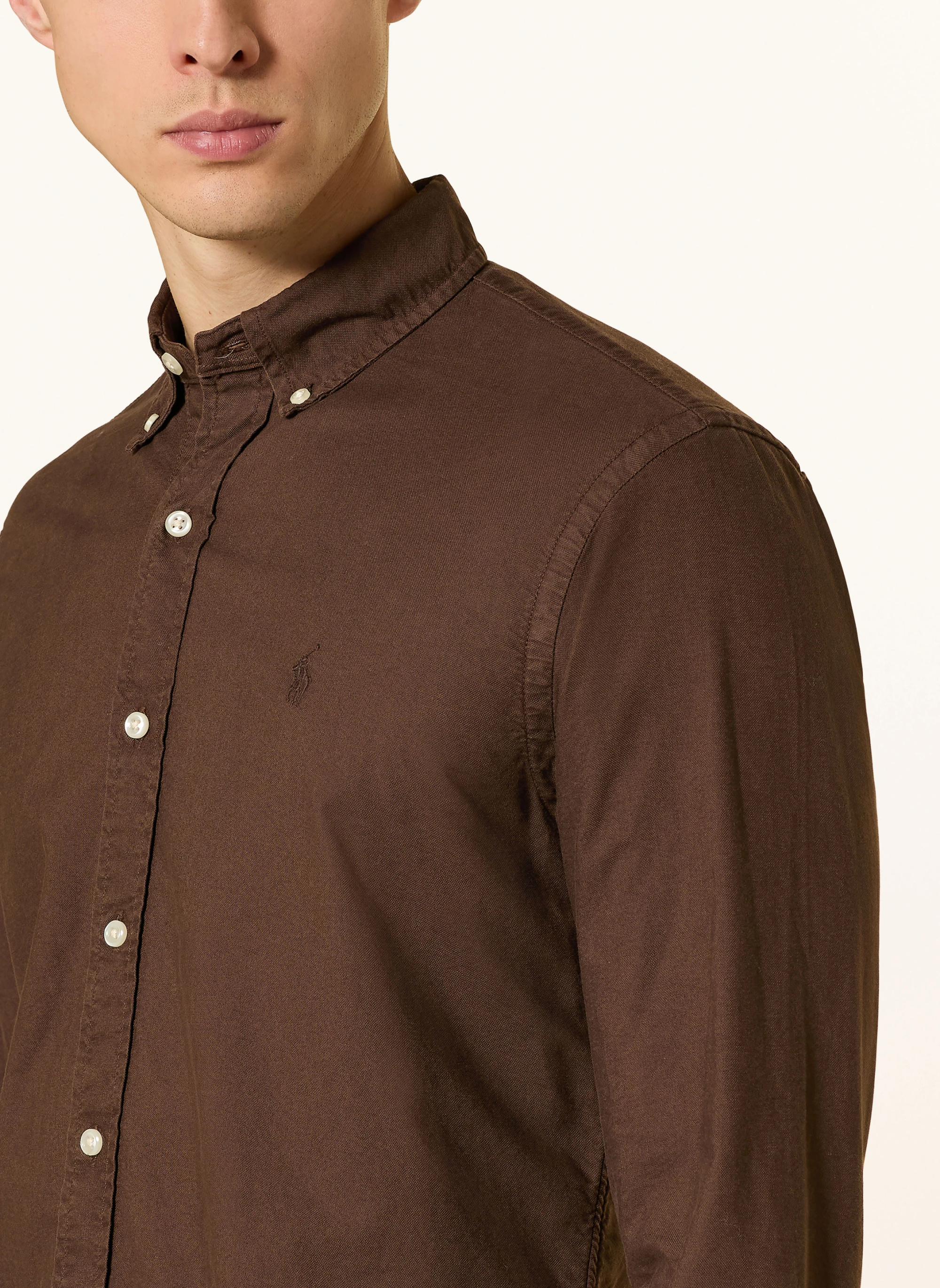 POLO RALPH LAUREN Oxfordhemd Custom Fit – DUNKELBRAUN (2)