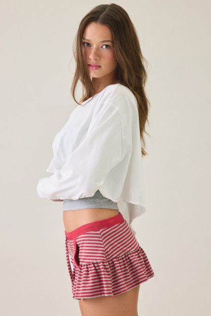 Out From Under Bec Game Day Pocket Low-Rise Mini Skort - Red Multi