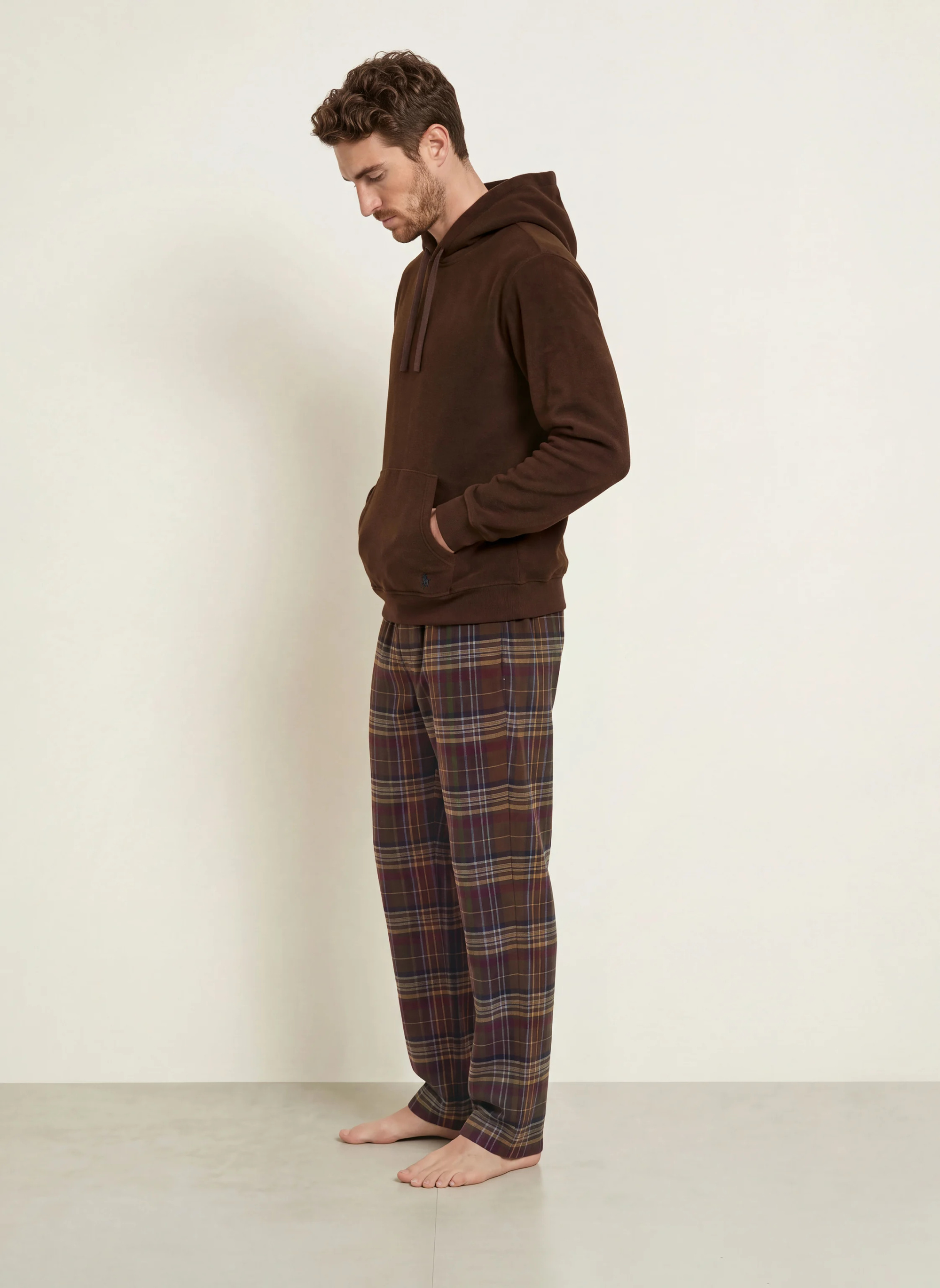 POLO RALPH LAUREN Lounge-Hoodie aus Fleece – DUNKELBRAUN