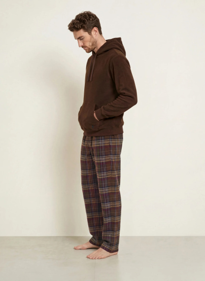 POLO RALPH LAUREN Lounge-Hoodie aus Fleece – DUNKELBRAUN