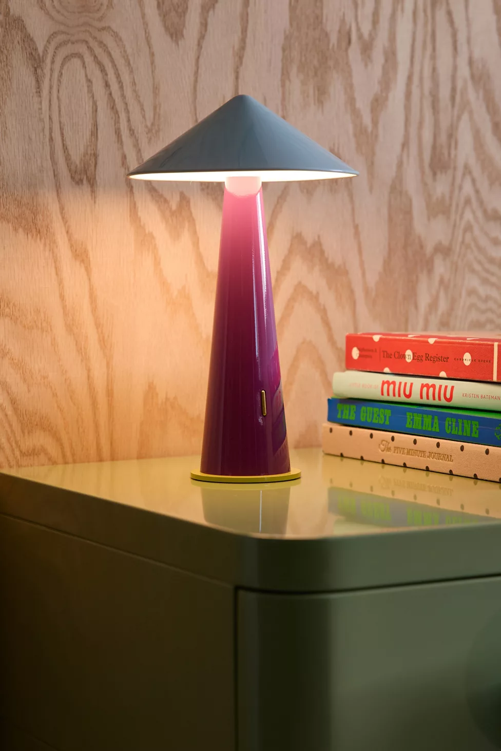 Tipsy Ombré Portable LED Table Lamp - Gray Blue/Dear Plum
