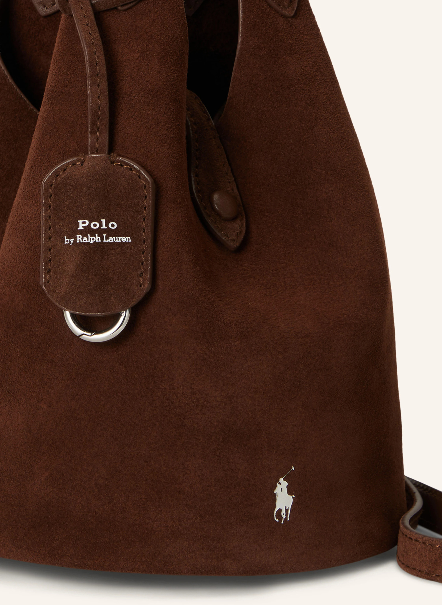 POLO RALPH LAUREN Beuteltasche – BRAUN / SILBER