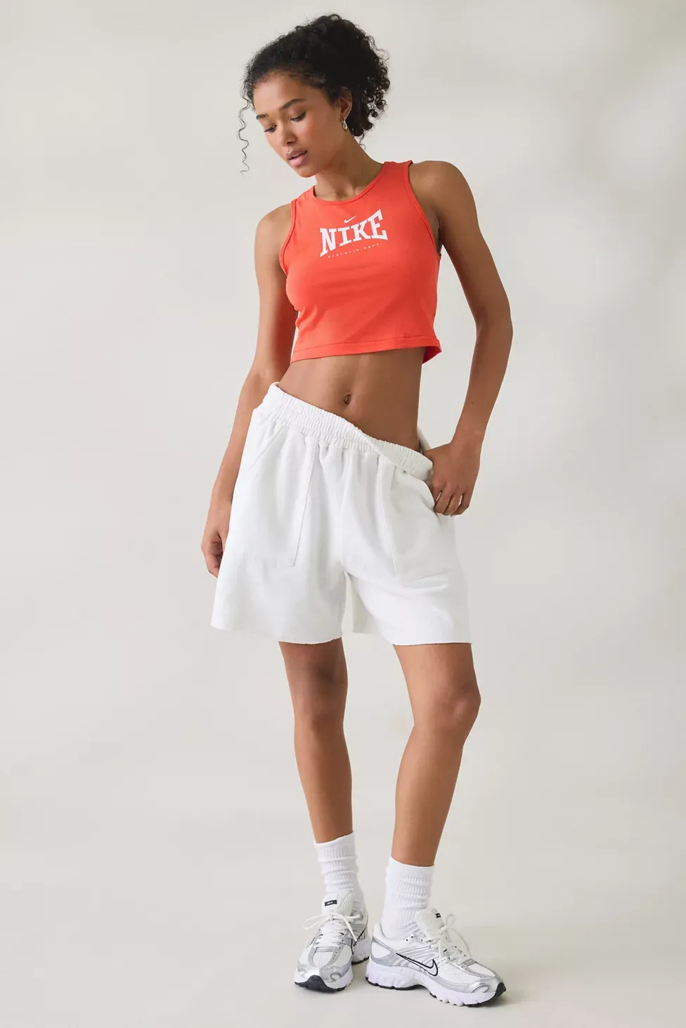 Nike Sportswear Graphic Tight Cropped Tank Top - Red