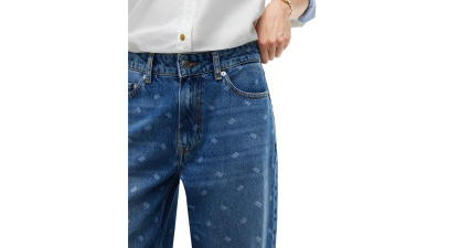 Tommy Hilfiger Women's American Icons High-Rise Wide-Leg Jeans, Macy's Exclusive - Medium Wash