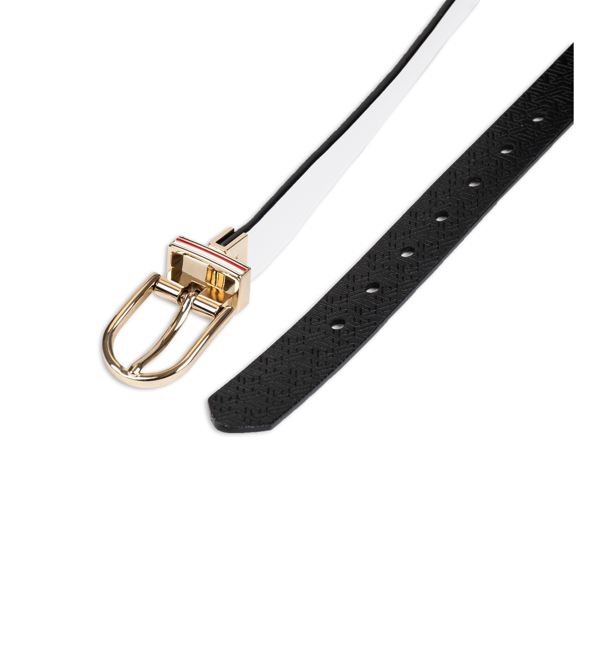 Tommy Hilfiger Women's Reversible Dress Casual Belt - White, Black