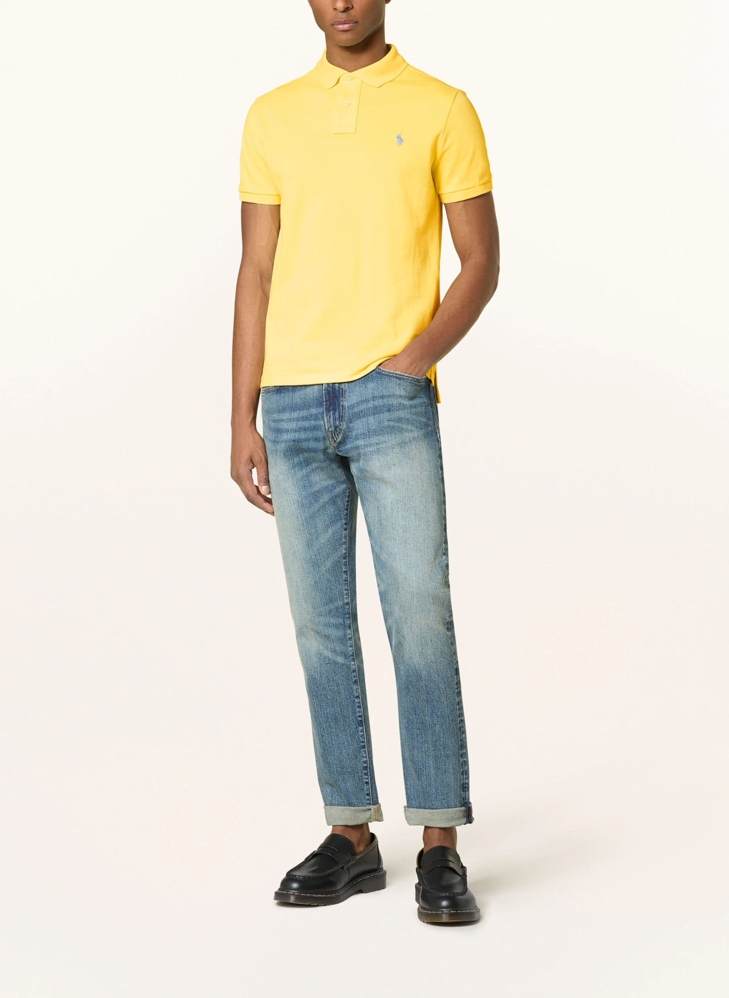 POLO RALPH LAUREN Piqué-Poloshirt Custom Slim Fit – GELB
