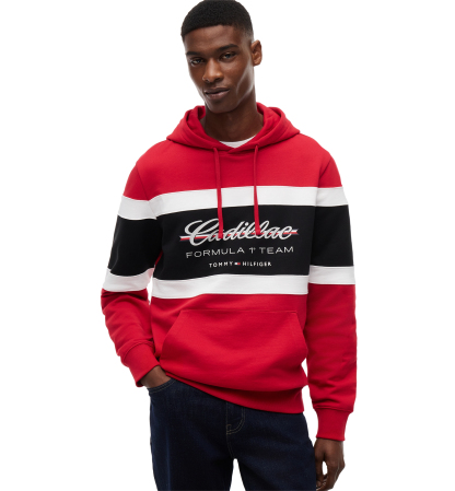 Tommy Hilfiger x Cadillac F1® Men's Panelled Script Hoodie - Red