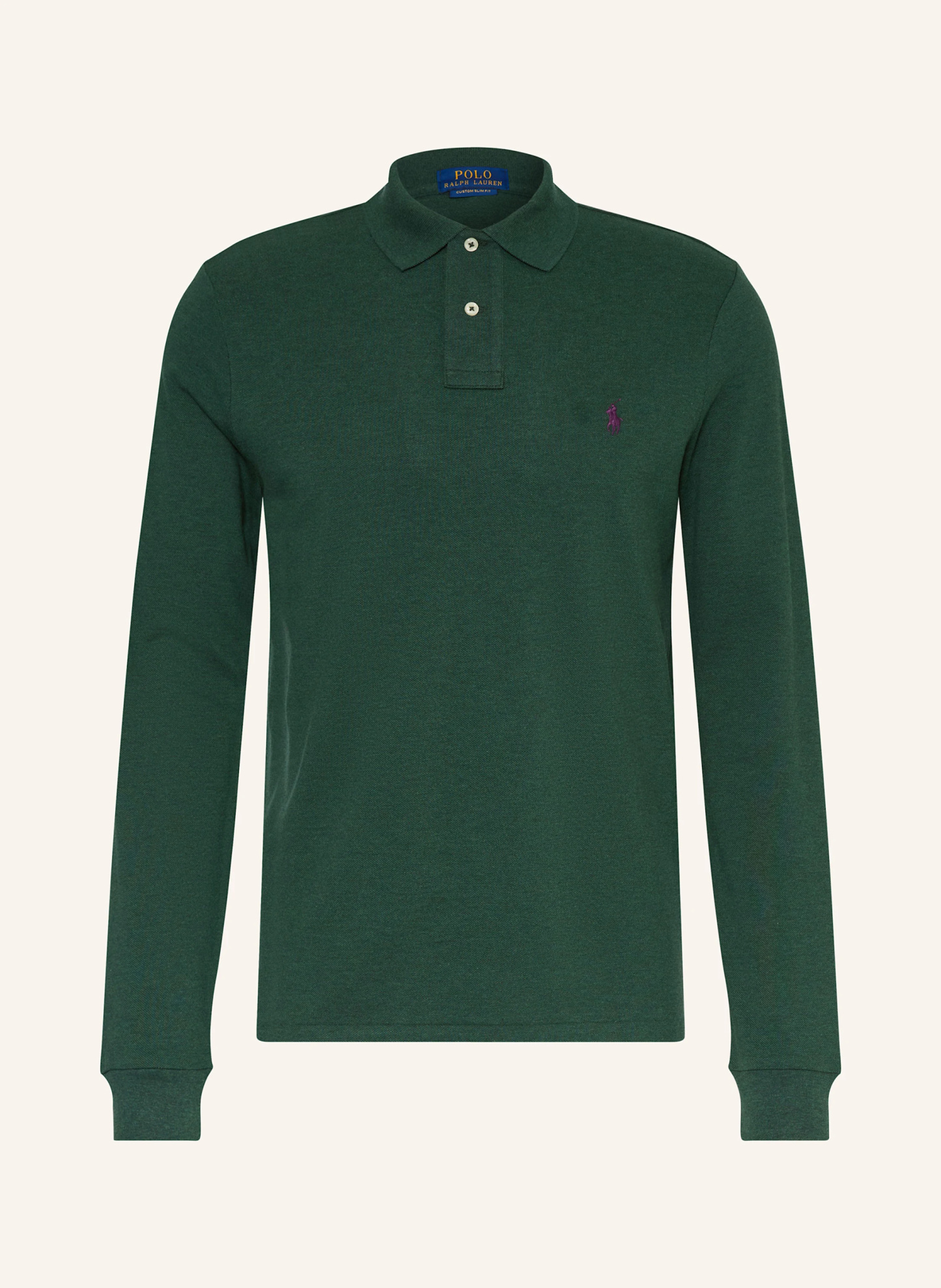 POLO RALPH LAUREN Piqué-Poloshirt Custom Slim Fit – DUNKELGRÜN