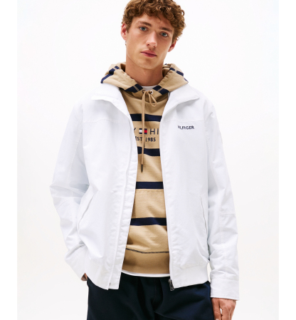 Tommy Hilfiger Men's Regatta Water Resistant Jacket - TH Optic White