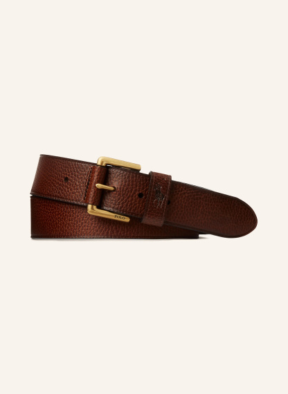 POLO RALPH LAUREN Ledergürtel – DUNKELBRAUN / GOLD