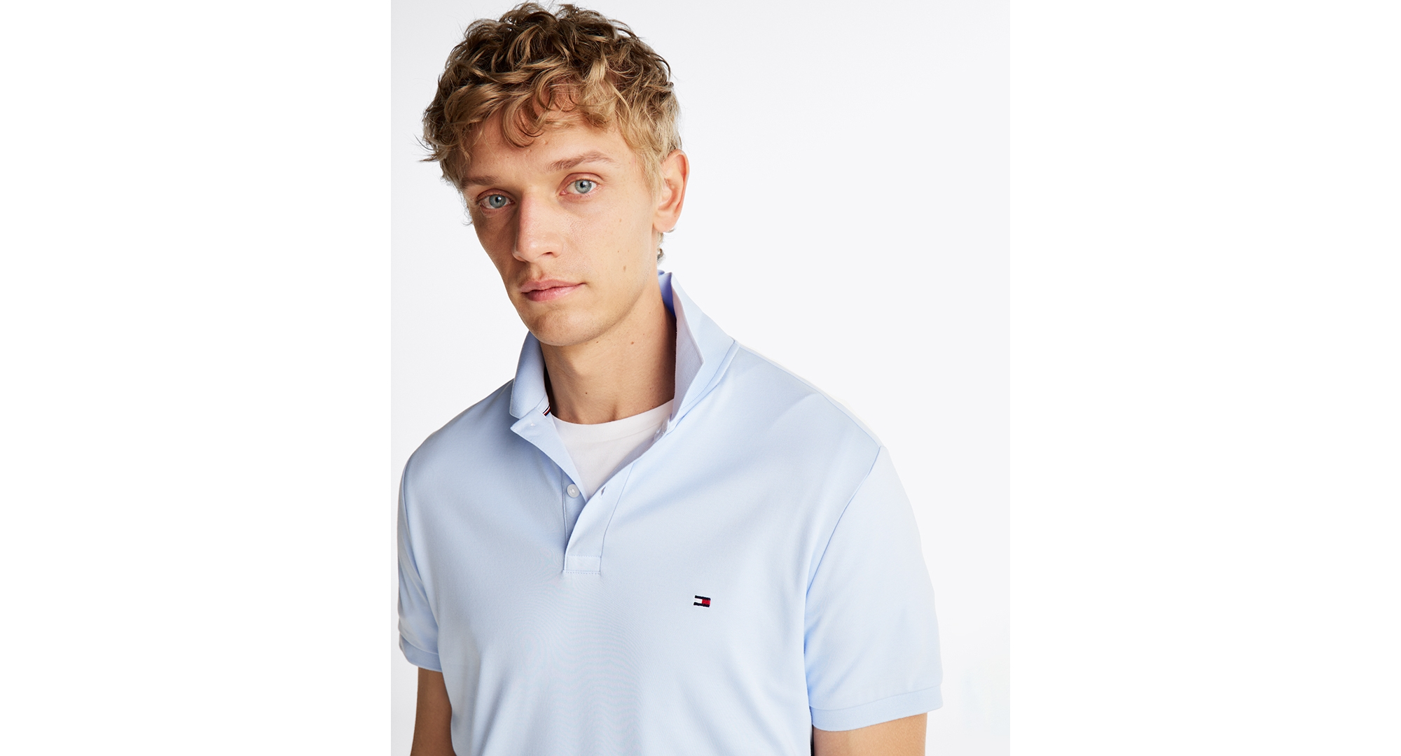 Tommy Hilfiger Men's Regular-Fit Smooth Touch Liquid Cotton Polo Shirts - Breezy Blue