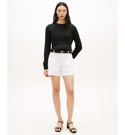 Tommy Hilfiger Women's Twill Patch Pocket Shorts - Ecru