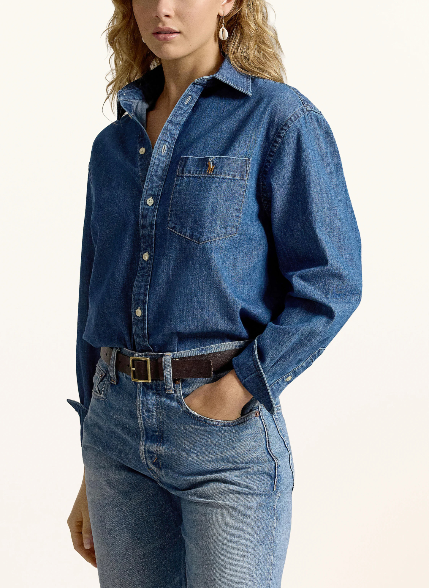 POLO RALPH LAUREN Jeansbluse – BLAU