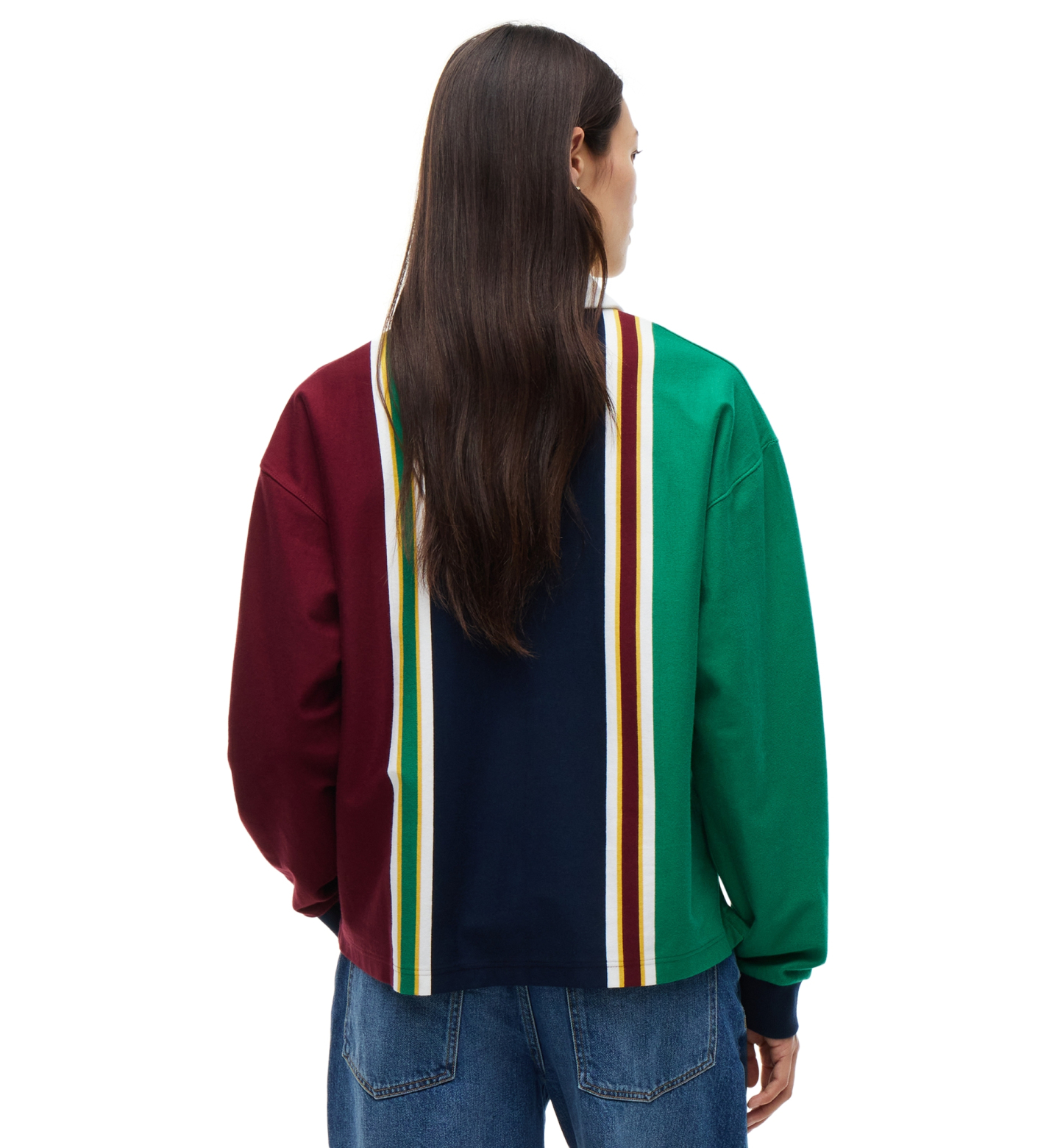 Tommy Hilfiger Women's American Icons Rugby Long-Sleeve Striped Polo Sweater, Macy's Exclusive - Nouveau Green