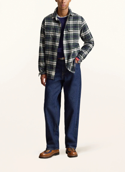 POLO RALPH LAUREN Flanellhemd Classic Fit – DUNKELBLAU / DUNKELGRÜN / WEISS