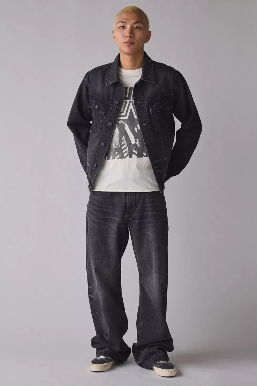 BDG Classic Denim Trucker Jacket - Black
