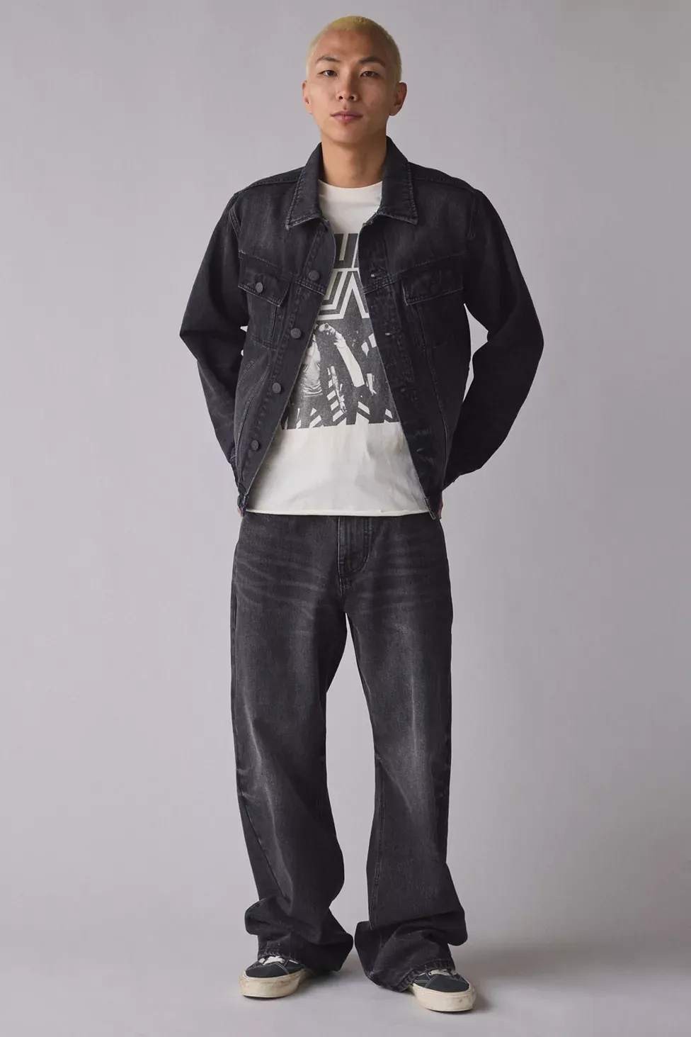 BDG Classic Denim Trucker Jacket - Black