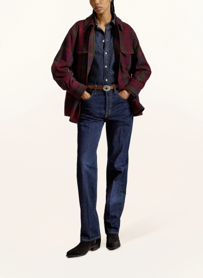 POLO RALPH LAUREN Flanell-Overshirt – DUNKELROT