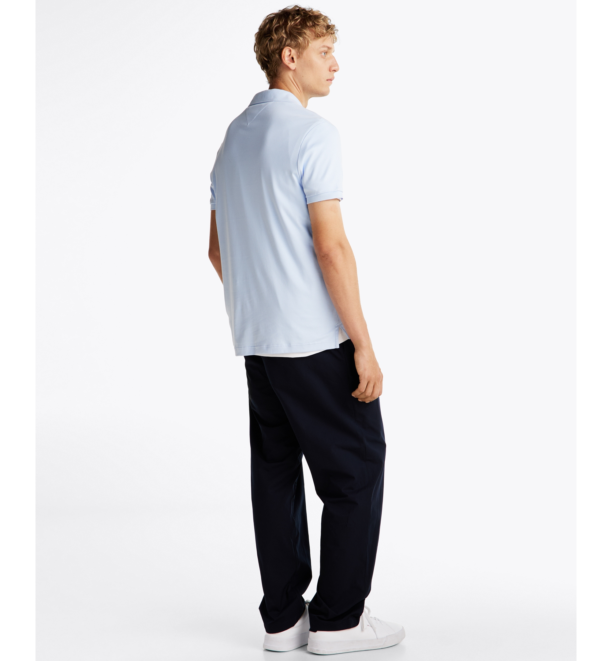 Tommy Hilfiger Men's Regular-Fit Smooth Touch Liquid Cotton Polo Shirts - Breezy Blue
