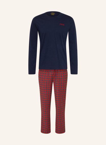 POLO RALPH LAUREN Schlafanzug aus Flanell – DUNKELBLAU / ROT / GRÜN