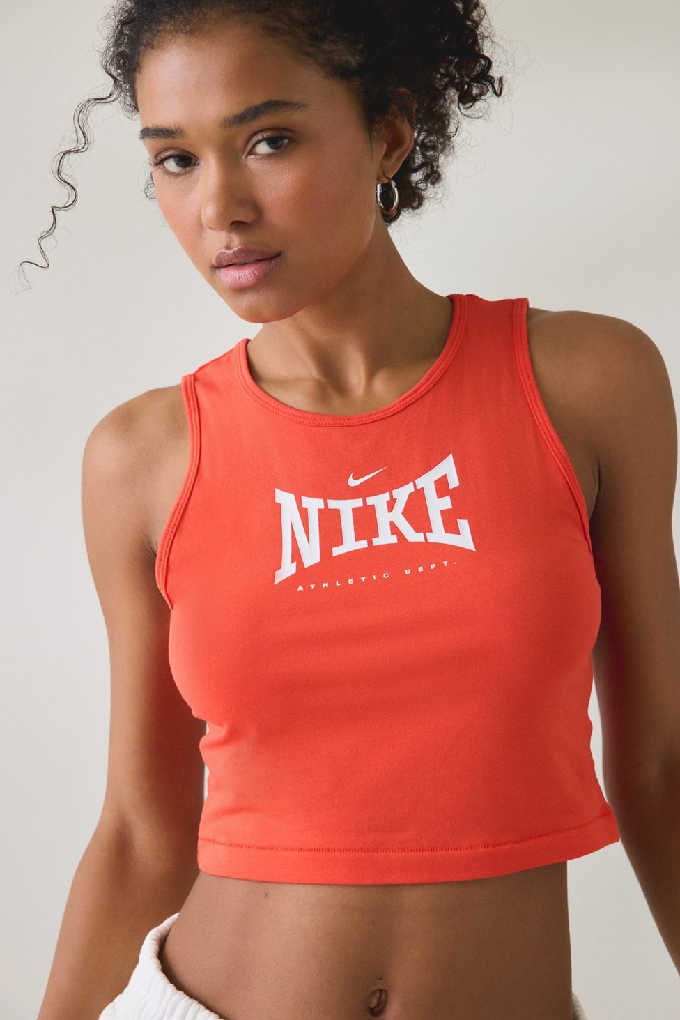 Nike Sportswear Graphic Tight Cropped Tank Top - Red