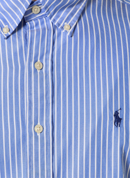 POLO RALPH LAUREN Hemd Custom Fit – BLAU / WEISS